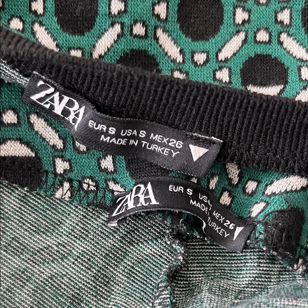 Zara Jacquard Geometric Print 70s Trousers Set Knit Top Outfit - Picture 11 of 11